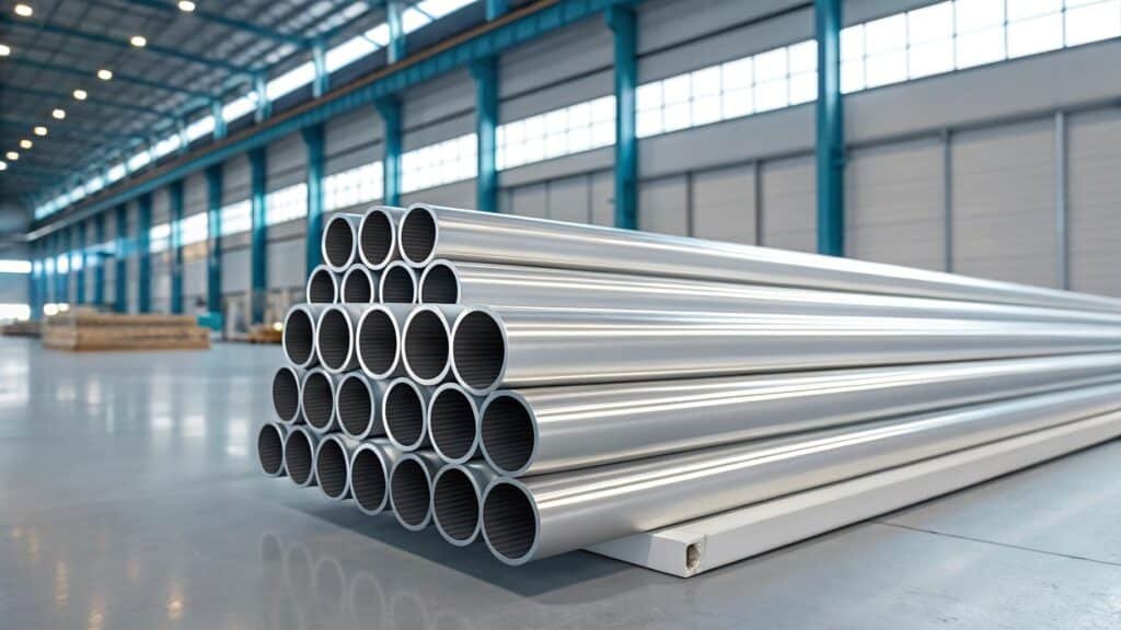 alt text: Aluminum tube used safely as part of a railing system